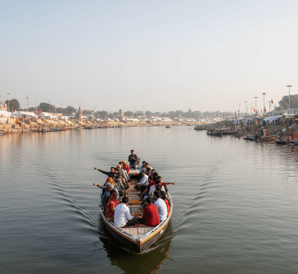 Triveni Sangam Boat Snan